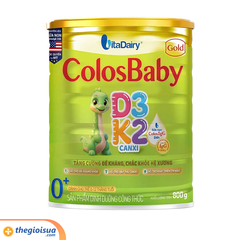Sữa bột công thức Colosbaby Gold D3K2 0+ 800g - S
