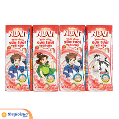 Sữa Tươi Trái Cây Nuvi Dâu hộp 180ml