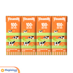 Sữa tươi Vinamilk tiệt trùng tách béo vị Dưa Lưới 180ml