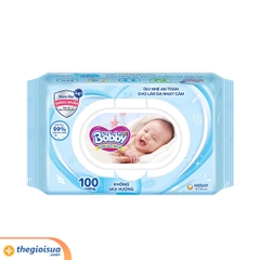 Khăn ướt Bobby Care 100 tờ không mùi