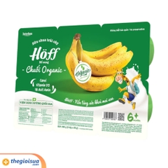 Sữa chua hoa quả Hoff vị chuối Organic 6 hộp x 55g