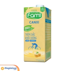 Sữa đậu nành Fami Canxi có đường hộp 1L - thùng 10 hộp