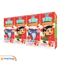 Sữa chua uống tiệt trùng Lif Kun hương Dâu 180ml