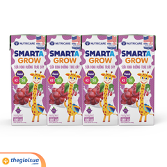 Sữa dinh dưỡng trái cây Smarta Grow hương nho 4x180ml