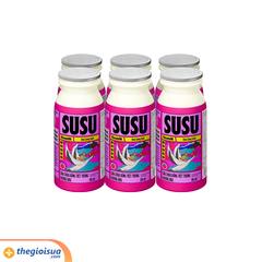 Sữa chua uống tiệt trùng hương dâu Vinamilk Susu chai 80ml