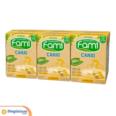 Sữa đậu nành Fami Canxi vị phô mai lốc  6x200ml - thùng 6 lốc