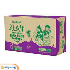 Sữa tươi trái cây tươi NuVi Nho Hộp 110ml