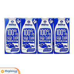 Sữa tươi có đường bổ sung sữa non Meta Fresh 4*180ml