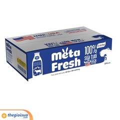 Sữa tươi có đường bổ sung sữa non Meta Fresh 4*180ml