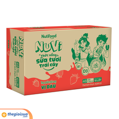 Sữa Tươi Trái Cây Nuvi Dâu hộp 180ml