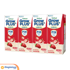 Sữa Pha Sẵn GrowPlus+ Vị Dâu sữa Hộp 180ml