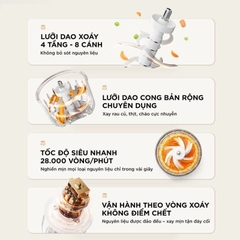Máy xay ăn dặm 0.3L Bear CH-5H02D24