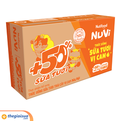 Sữa tươi trái cây tươi Nuvi cam hộp 180ml