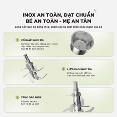 Máy xay nấu thức ăn 0.35L Bear BFM-045KN