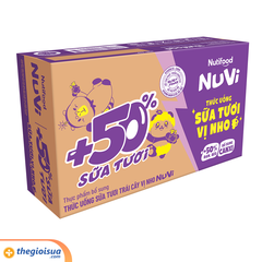 Sữa tươi trái cây tươi Nuvi Nho hộp 180ml