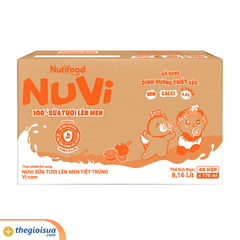 Sữa Tươi Lên Men Tiệt Trùng NUVI Vị Cam 4x170ml