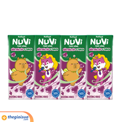 Sữa uống trái cây Nuvi Nho có thạch hộp 170ml