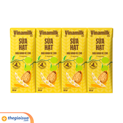 Sữa hạt đậu nành óc chó Vinamilk ít đường hộp 180ml