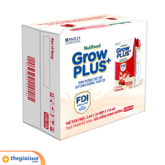 Sữa Pha Sẵn GrowPlus+ Vị Dâu sữa Hộp 110ml