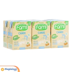 Sữa đậu nành Fami canxi ít đường lốc 6x200ml - thùng 6 lốc