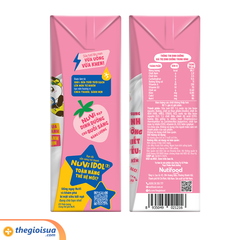 Sữa Tươi Lên Men Tiệt Trùng NUVI Vị Dâu 4x100ml