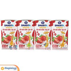 Sữa dinh dưỡng trái cây Smarta Grow hương dâu 4x110ml