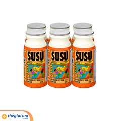 Sữa chua uống tiệt trùng hương cam Vinamilk Susu chai 80ml