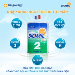 Sữa bột Biomil Plus 2 800g cho bé trên 6 tháng