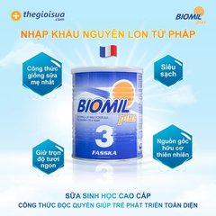Sữa bột Biomil Plus 3 800g cho bé 1-3 tuổi