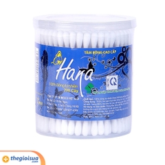 Bông tai Hana trẻ em lõi nhựa hộp tròn nắp xoay 200 cái