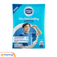 Sữa tươi tiệt trùng Dutch Lady không đường bịch 180ml - Thùng 48 bịch