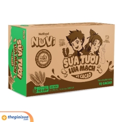 Sữa Tươi Lúa Mạch Nuvi Cacao hộp 180ml