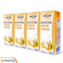 Sữa tươi tiệt trùng Mộc Châu Cam 180ml