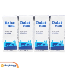 Sữa tươi tiệt trùng có đường Dalatmilk 180ml