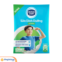 Sữa tiệt trùng Dutch Lady có đường bịch 180ml - Thùng 48 bịch
