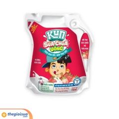 Sữa chua uống LIF KUN hương Kem Dâu túi 110ml, thùng 24 túi