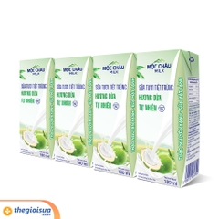 Sữa tươi tiệt trùng Mộc Châu Dừa 4x180ml