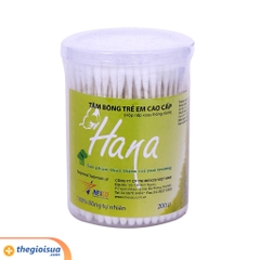 Bông tai Hana trẻ em lõi giấy đầu xoắn hộp tròn 200 cái