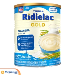 Bột ăn dặm Ridielac Gold Gạo sữa hộp thiếc 350g
