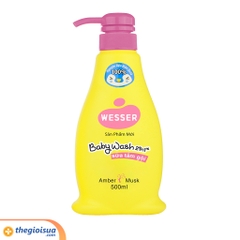 Sữa tắm gội Wesser 2 in 1 500ml (Hồng)