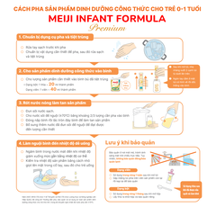 Sữa bột Meiji 0-1 year old Infant Formula Premium 800g (Nhập khẩu)