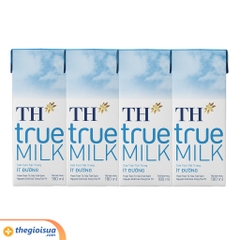 Sữa tươi tiệt trùng TH ít đường 4x180ml