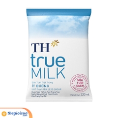 Sữa tươi tiệt trùng TH ít đường bịch 220ml
