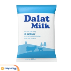 Sữa tươi tiệt trùng ít đường Dalatmilk 220ml