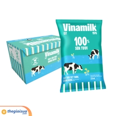 Sữa tươi tiệt trùng không đường Vinamilk 100% bịch 220ml