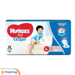 Tã dán Huggies Dry size L 42 miếng