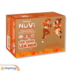 Sữa uống lên men Nuvi Hương Cam chai 100ml