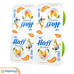 Sữa chua hoa quả Hoff  Vị Lê 4 hộp x 55g