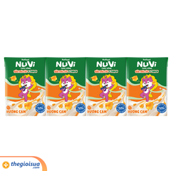 Sữa uống NuVi có thạch hương cam hộp 110ml