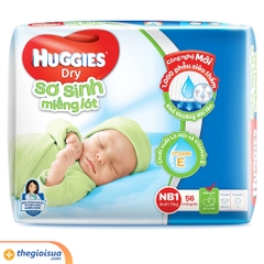 Miếng lót sơ sinh Huggies Dry NB1 - 56 miếng